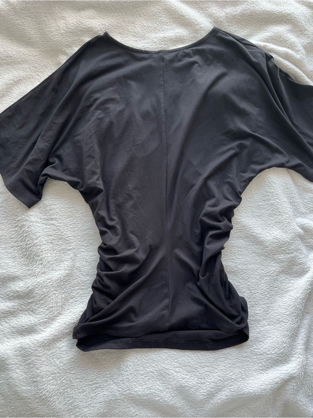 ⋆.𐙚 ̊ Black waist clenching Dolman Sleeve Top